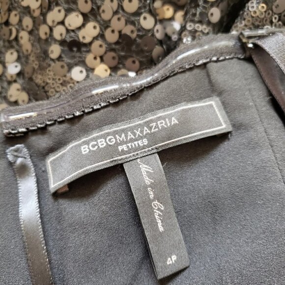 𝅺BCBGMAXAZRIA Lilac Carole Sequin Cocktail Mini Dress, Size 4P - Picture 5 of 8